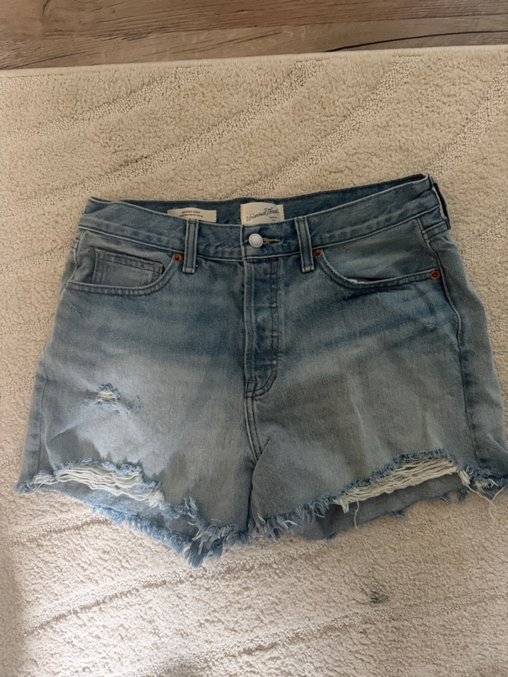 Universal Thread Light Blue Distressed Denim Jean Shorts